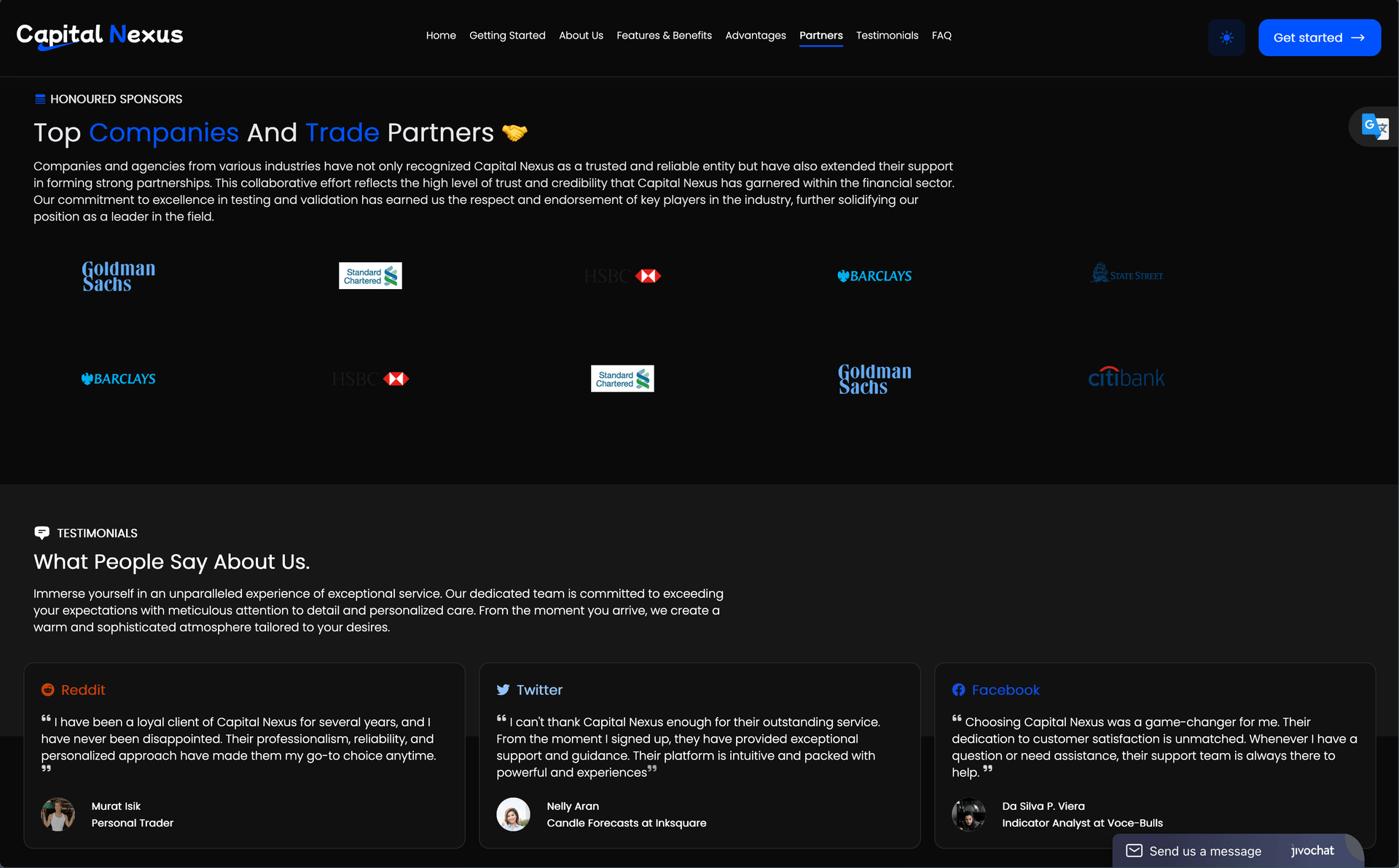 Testimonials & Sponsors